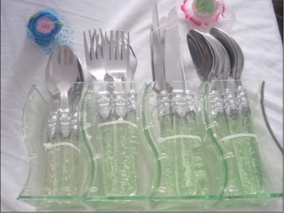 厦门搏顺餐具生产供应塑料柄不锈钢餐具 创意餐具 韩国餐具 西餐餐具